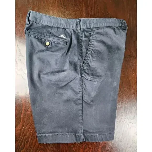 Tommy Bahama Mens Boracay Shorts Black Stretch Cotton Tencel Blend Sz 35 - Picture 3 of 9